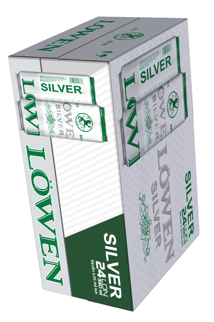 Bia Lowen Silver Thùng 24 Lon (330ml sleek)