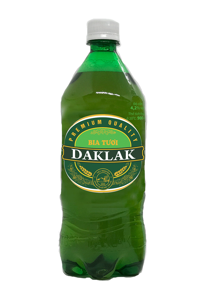 DakLak draft beer 900ml Green Pet bottle
