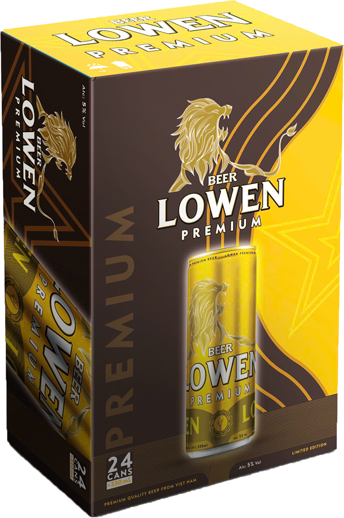 Bia Lowen Premium Thùng 24 Lon 330ml sleek