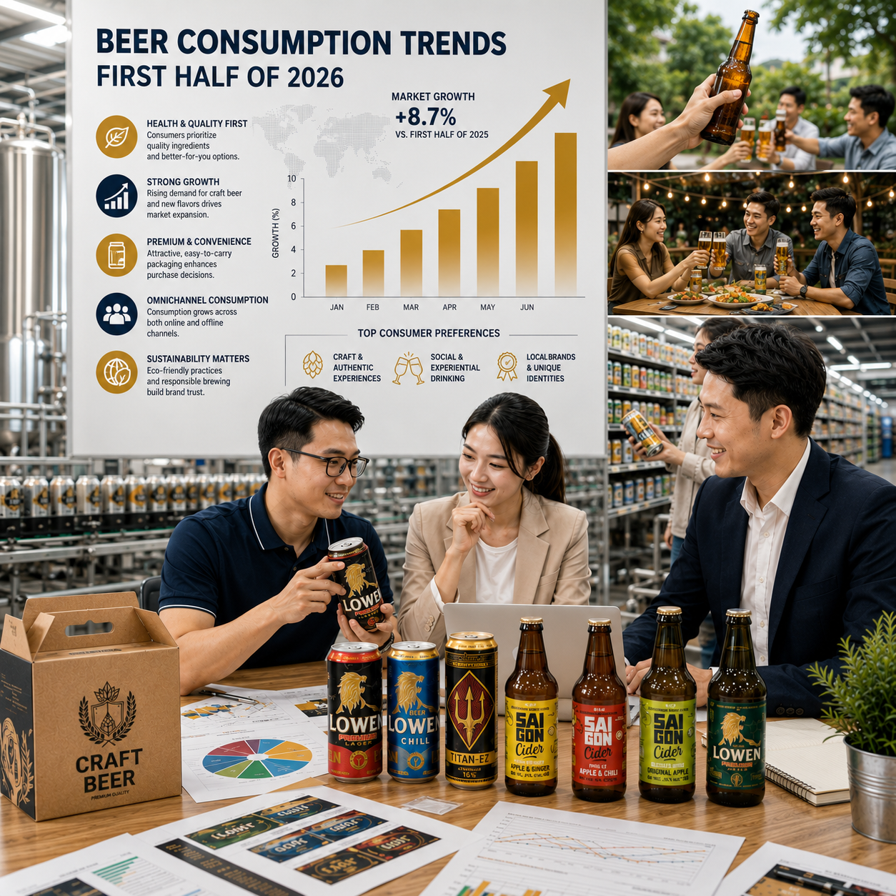 Xu hướng tiêu thụ bia nửa đầu năm 2026