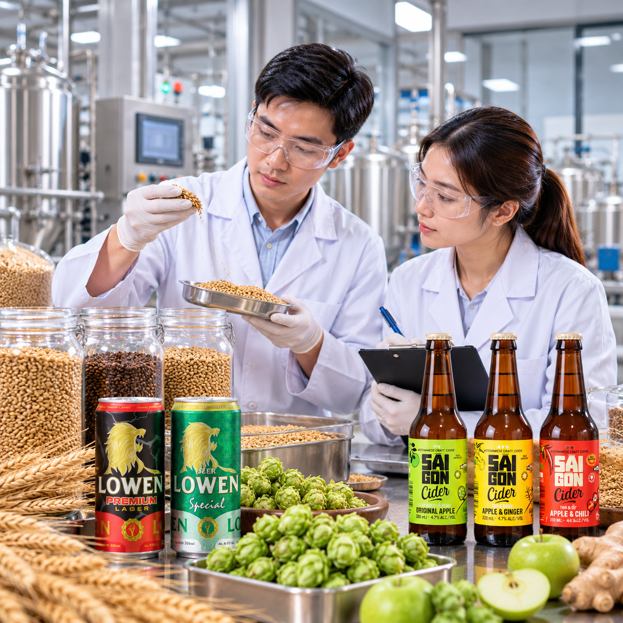 Quy trình kiểm soát nguyên liệu đầu vào quyết định chất lượng bia như thế nào?
